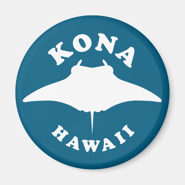 Íman Manta Ray Diving em Kona, Havaí (Frente)