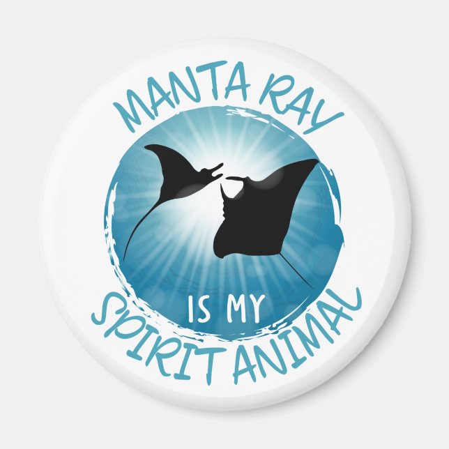 Íman Manta Ray É Meu Animal Espirituoso (Frente)