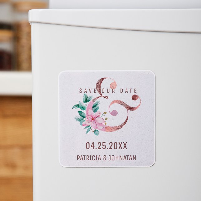 Íman Manteiga de ouro rosa e casamento floral salvar da (Criador carregado)