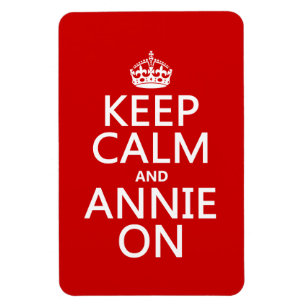 Íman Mantenha a calma e a Annie sobre