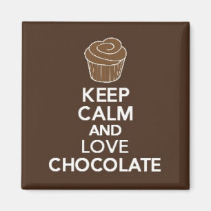 Íman Mantenha a calma e ame o ímã do chocolate