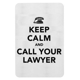 Íman Mantenha a calma e chame seu advogado