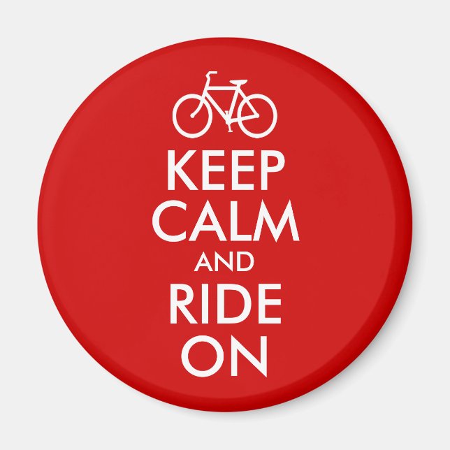 Íman Mantenha a Calma e Continue a Pedalar (Frente)