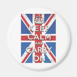 Íman Mantenha a Calma e Continue British Flag