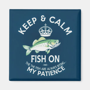 Íman Mantenha a Calma e Continue Pescando