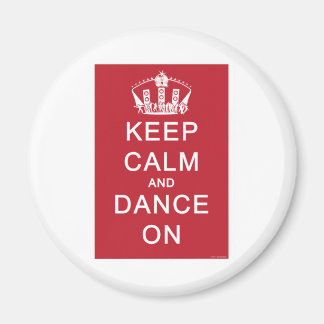Íman Mantenha a calma e dança ligada (vermelho)