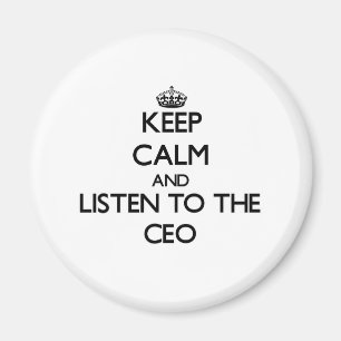 Íman Mantenha a calma e escute o CEO