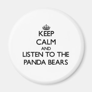 Íman Mantenha a calma e escute os ursos de panda