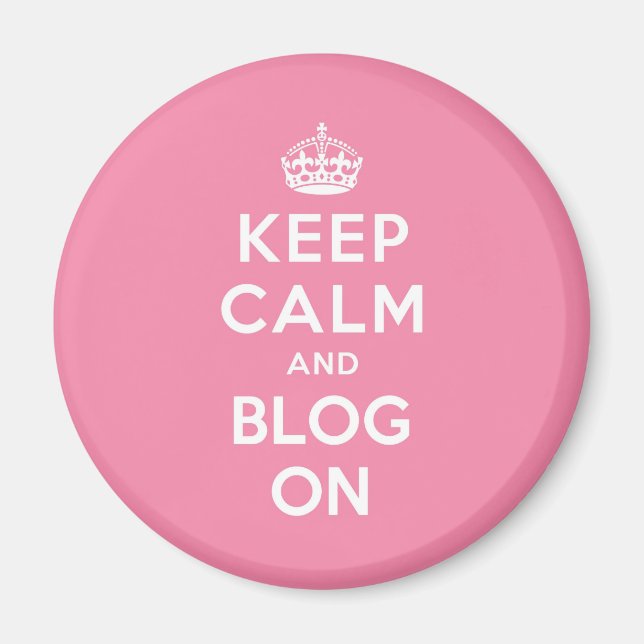 Íman Mantenha a calma e faça o blog (Frente)