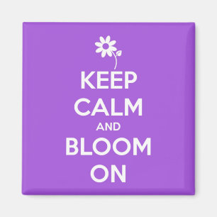 Íman Mantenha a calma e floresça no roxo