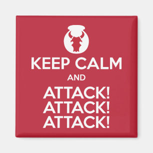 Íman Mantenha a calma e o Attack3x ímã do quadrado de