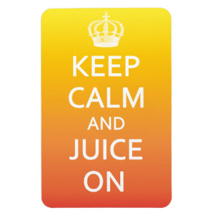 Íman Mantenha a calma e o suco na imã de geladeira