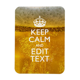 Íman Mantenha a calma e o texto para uma cerveja de Exc