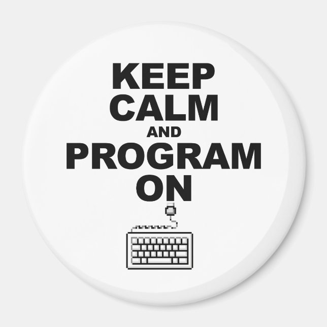 Íman Mantenha a calma e programe (Frente)