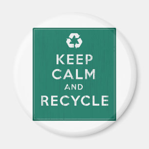Íman Mantenha a calma e recicl