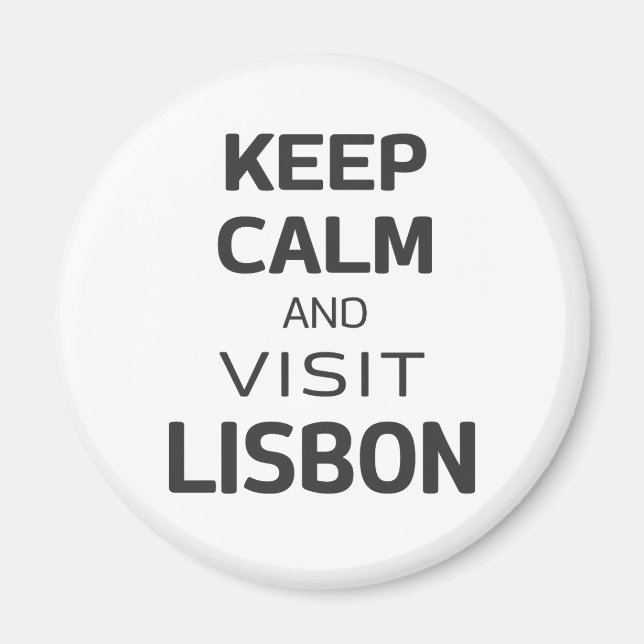 Íman Mantenha a calma e visite Lisboa (Frente)