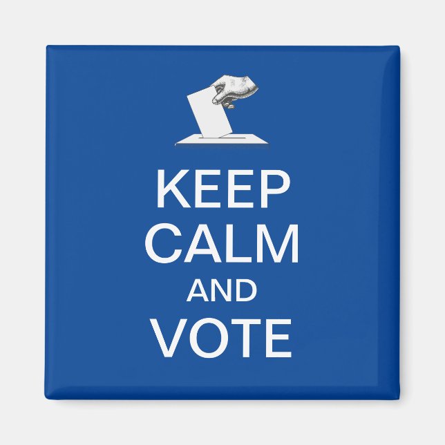 Íman Mantenha a Calma e Vote 2026 (Frente)