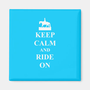 Íman Mantenha a calma & monte-a em (luz - o azul)