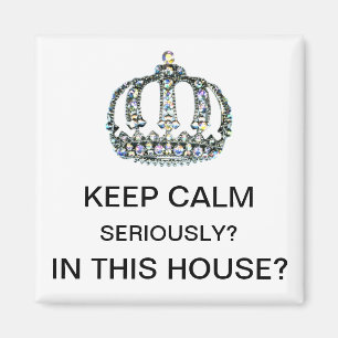 Íman "MANTENHA A CALMA - SERIAMENTE? nESTA CASA? "