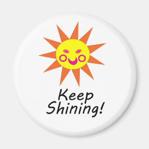 Íman Mantenha brilhar Sun de sorriso enfrentado feliz