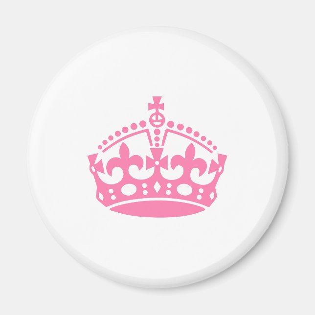 Íman Mantenha calma, coroa rosa de vitória (Frente)