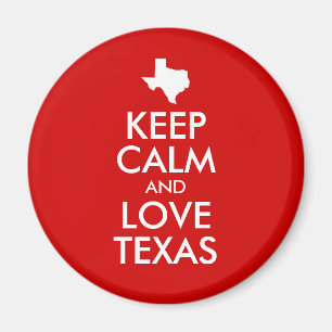 Íman Mantenha Calma e Amor no Texas Vermelho