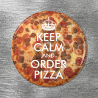 Mantenha calma e faça pedidos de pizza fotográfica