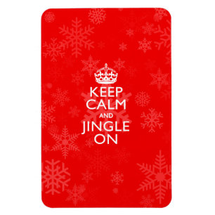 Íman Mantenha Calma E Jingle Em Vermelho Vibrante