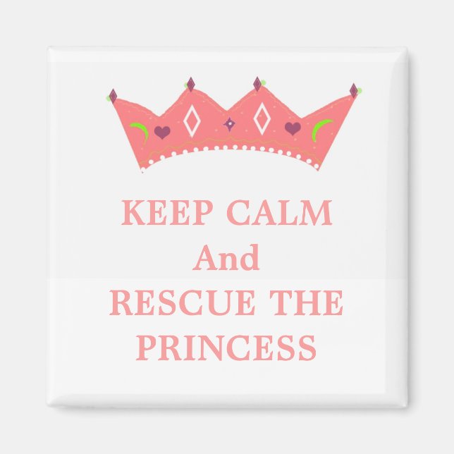 Íman Mantenha calma e resgata a princesa (Frente)