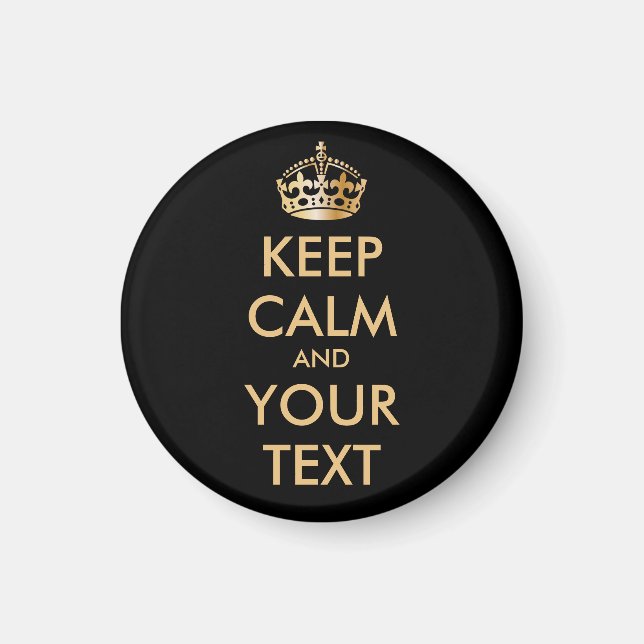 Íman MANTENHA CALMA E SEU TEXTO - texto personalizado (Frente)