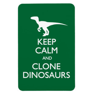 Íman Mantenha Calmo Clonar Dinossauros postais