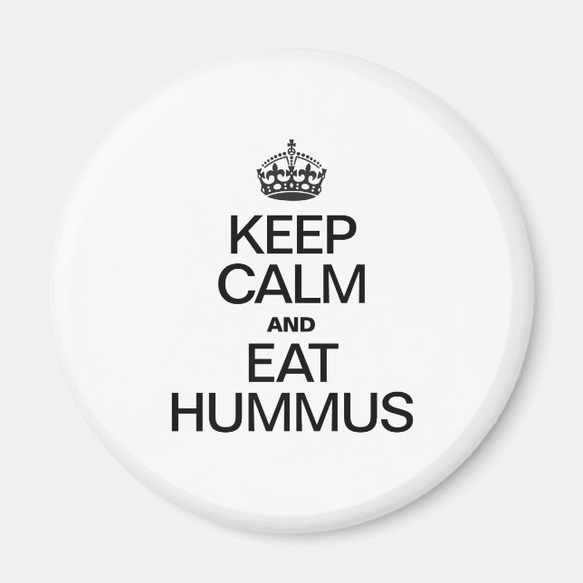 ÍMAN MANTENHA CALMO E COMA HUMMUS (Frente)