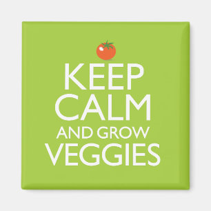 Íman Mantenha calmo e cresça vegetarianos