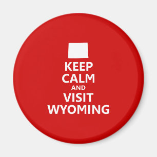 Íman Mantenha calmo e visita Wyoming
