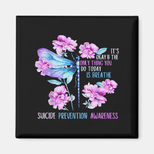 Íman Mantenha Dragonfly Semicolon Prevenção Suicídio Aw