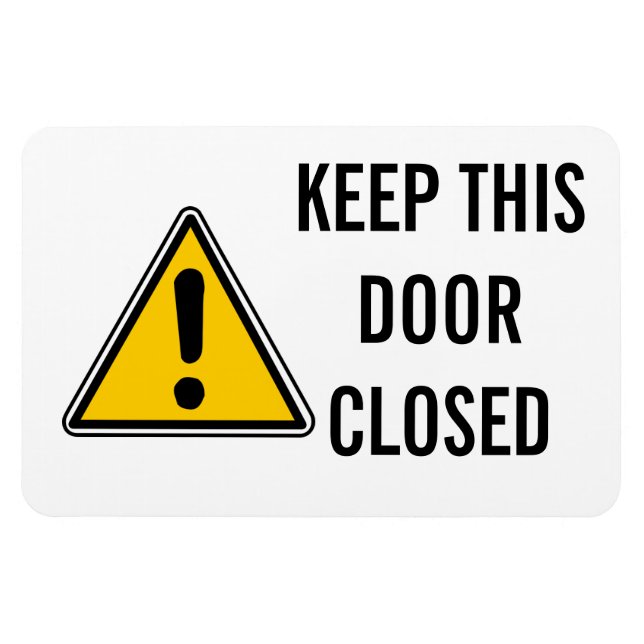 ÍMAN  MANTENHA ESTA PORTA FECHADA (Horizontal)