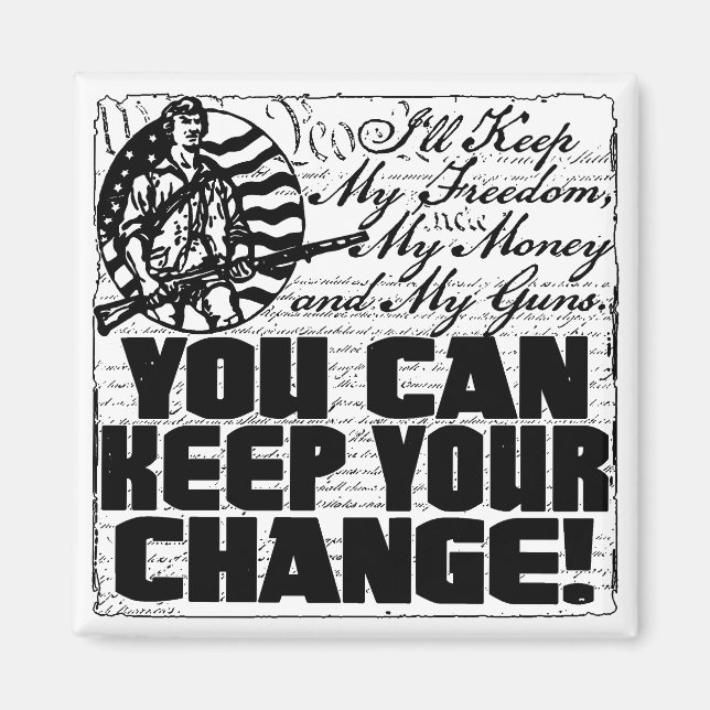 Íman Mantenha Minha Liberdade. Dinheiro e Armas (Frente)