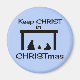 Íman Mantenha o CRISTO em ímãs do Natal