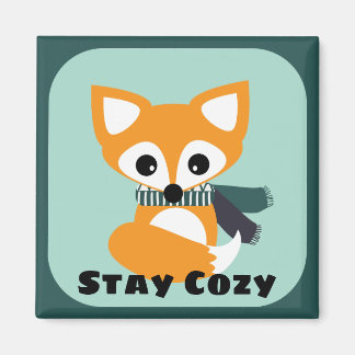Íman Mantenha-Se Cozy Inverno Fox 2 Polegadas