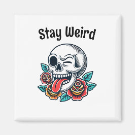 Íman Mantenha-se estranho no crânio retrô