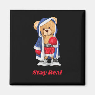 Íman Mantenha-se Legal, Gráfico De Ilustração Do Urso D