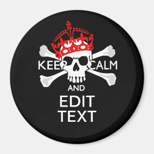 Íman Mantenha Seu Texto Calmo, Crossbones Crânio