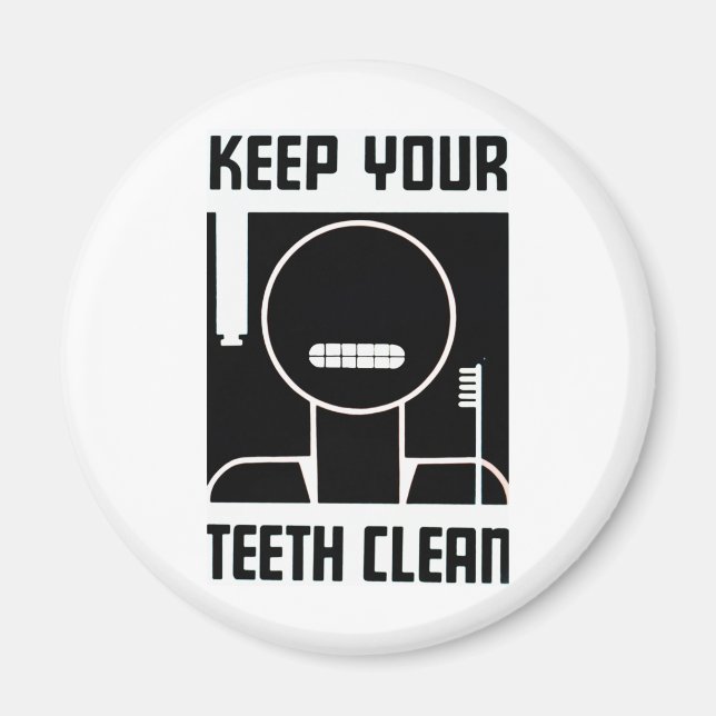Íman Mantenha seus dentes limpos (Frente)