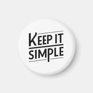 Íman Mantenha Simples Citação Minimalista de Design