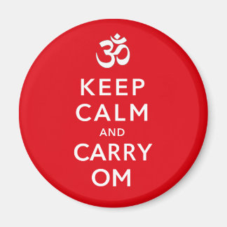 Íman Manter Calma e Carregar Om Motivational Morale