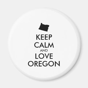 Íman Manter calmo e amor personalizáveis OREGON