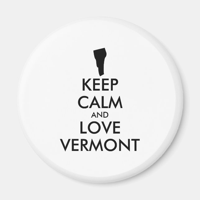 Íman MANTER CALMO e AMOR personalizáveis VERMONT (Frente)