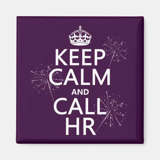 Íman Manter Calmo e Chamar HR (qualquer cor) (Frente)