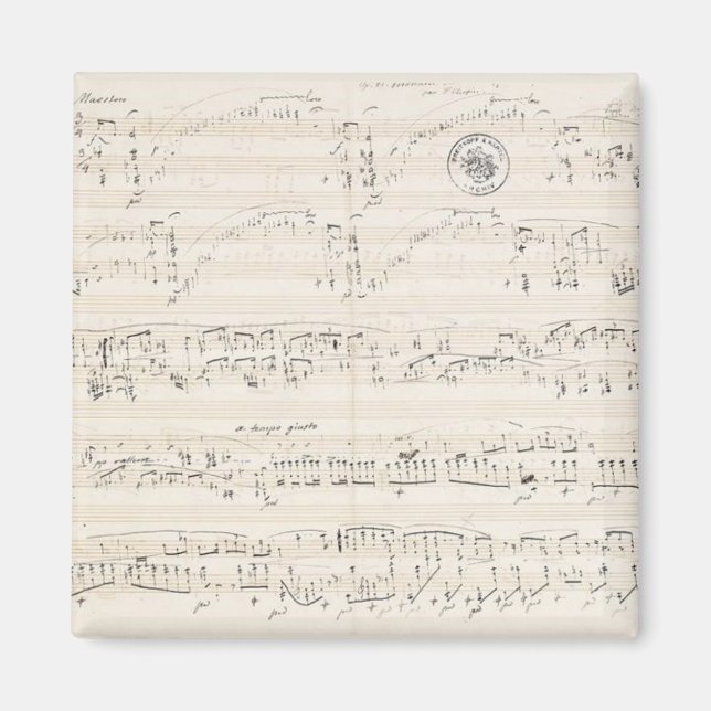 Íman Manuscrito de Chopin Polonez-Fantasy (Frente)