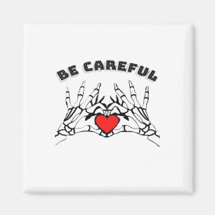 Íman Mão De Esqueleto Com Cardíaco Clássico